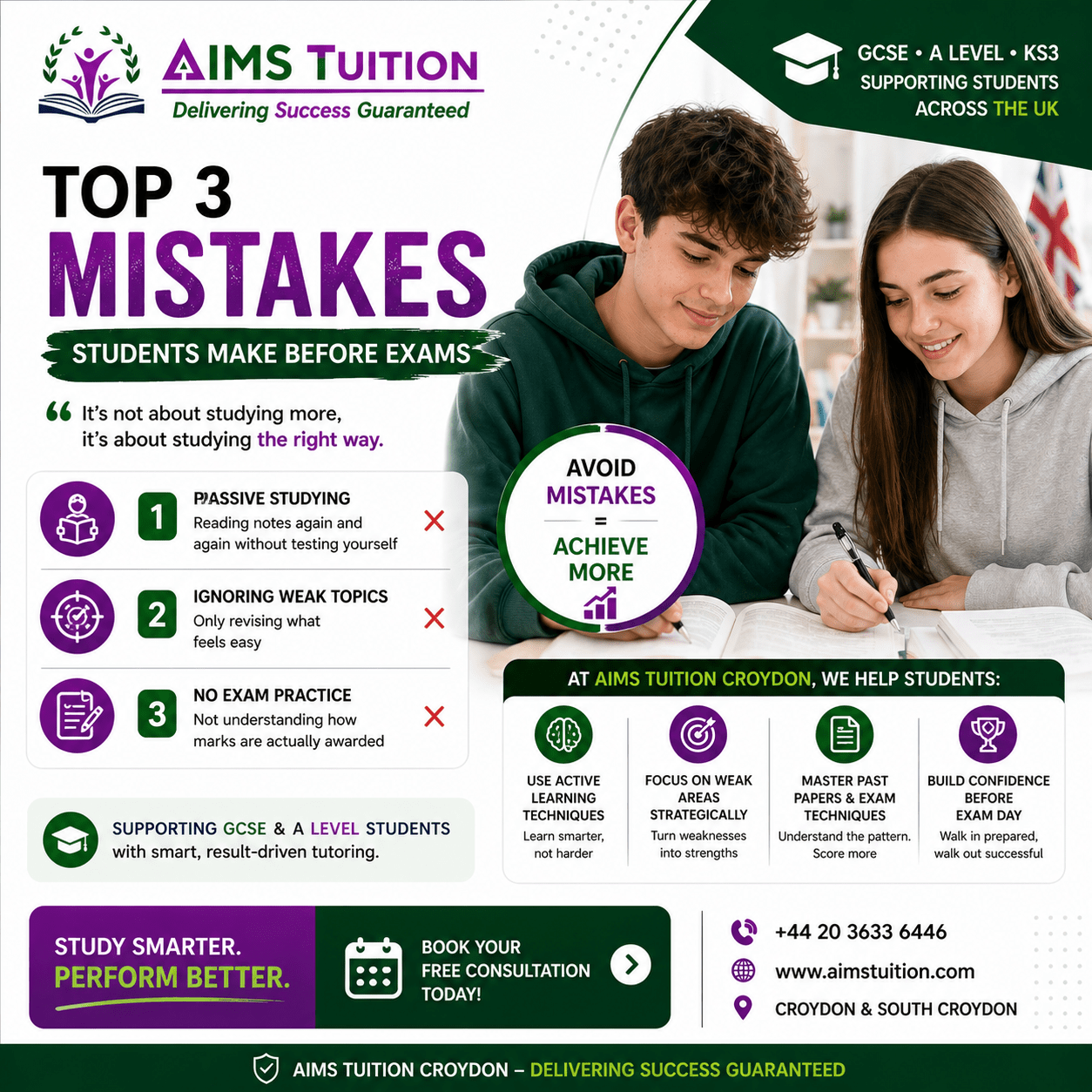 Top 3 Mistakes Students in Croydon & South Croydon